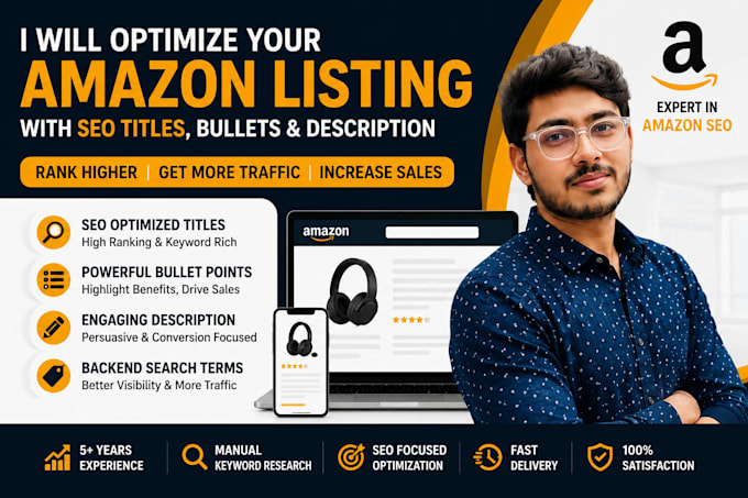 optimize your amazon listing with SEO titles, bullet points, and description