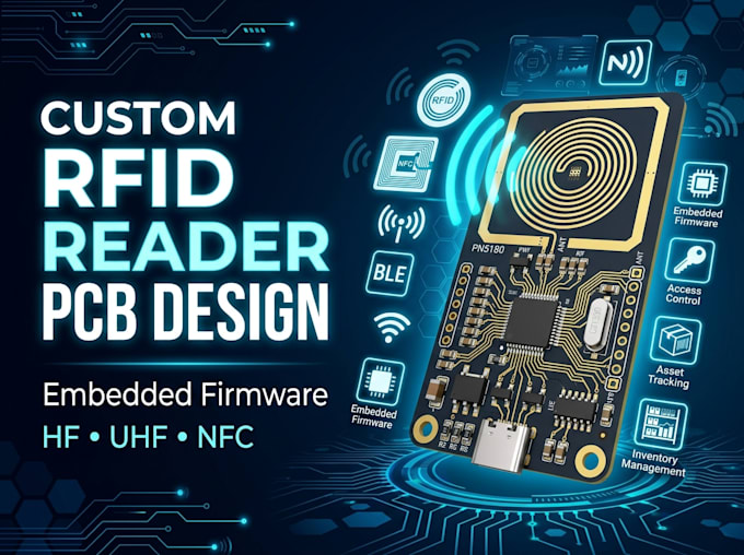 develop custom rfid reader pcb and embedded firmware