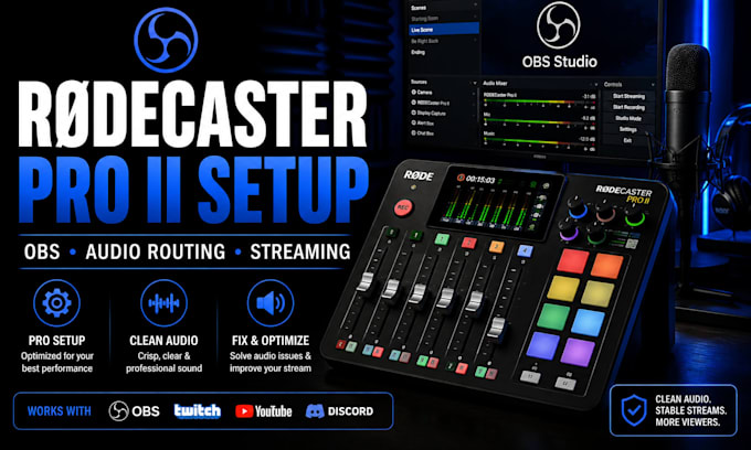 setup and optimize rodecaster pro 2 for streaming and podcasting
