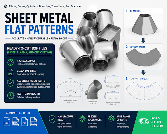 create precise sheet metal flat patterns