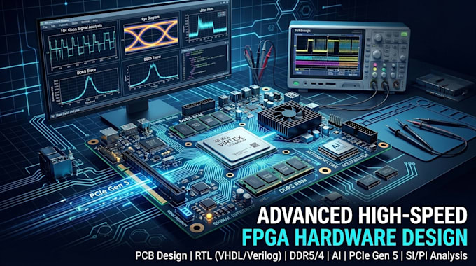 design fpga pcb, ddr4 ddr5 memory, pcie and ai hardware