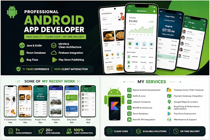 develop native android app and flutter cross platform app