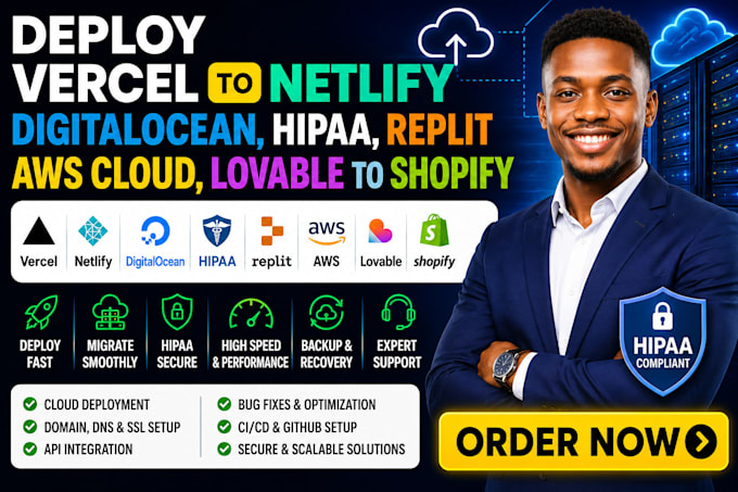 deploy vercel to netlify digitalocean base44 replit AWS cloud lovable to shopify