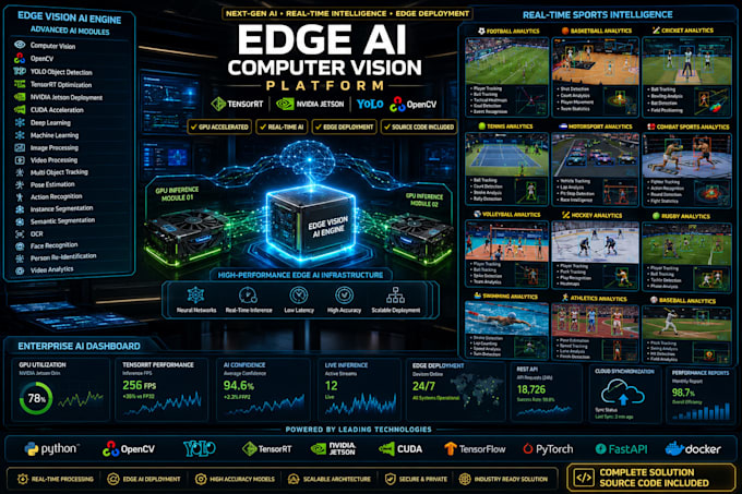 develop computer vision, opencv yolo, tensorrt nvidia jetson, sports ai app