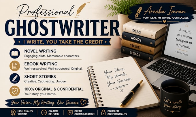 write engaging ghostwritten ebooks, novels and stories