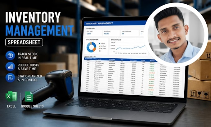 do inventory management, grn entry, and stock updates in excel