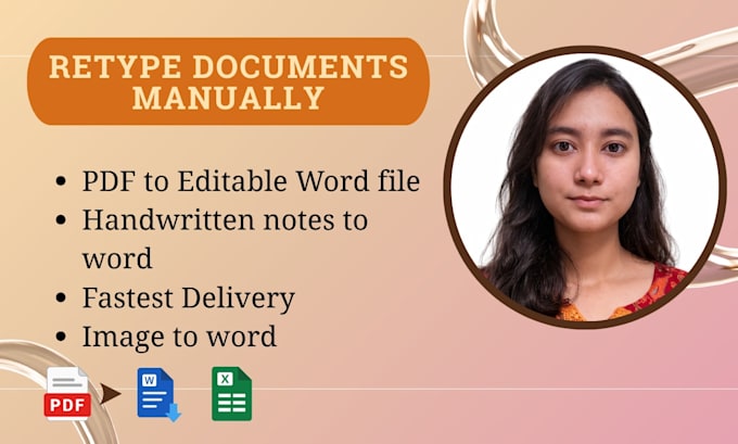 do fast typing services, retype scanned documents