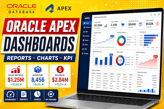 develop oracle apex dashboards reports and interactive grids