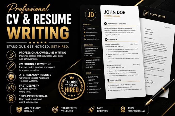 create a professional CV and resume
