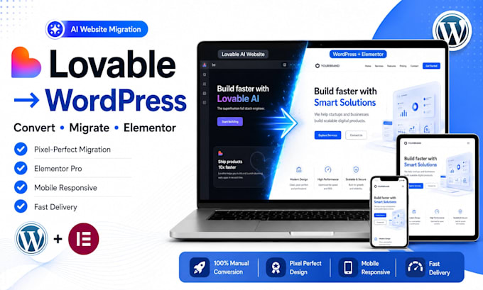 migrate lovable ai website to wordpress elementor, lovable ai, lovable website