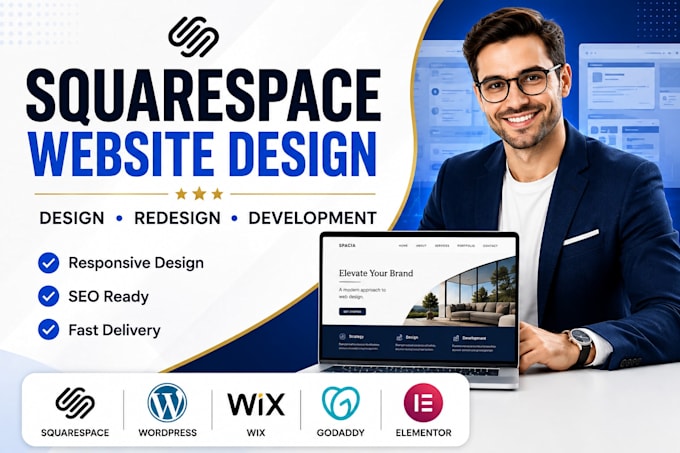 redesign squarespace website, wix squarespace website design, update site revamp