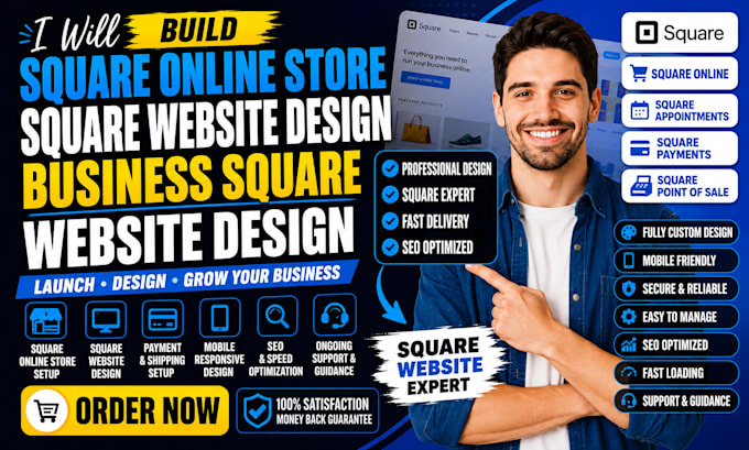 build square online store, square website design business square website design