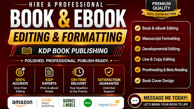 book editing and formatting, manuscript formatting and developmental book editor
