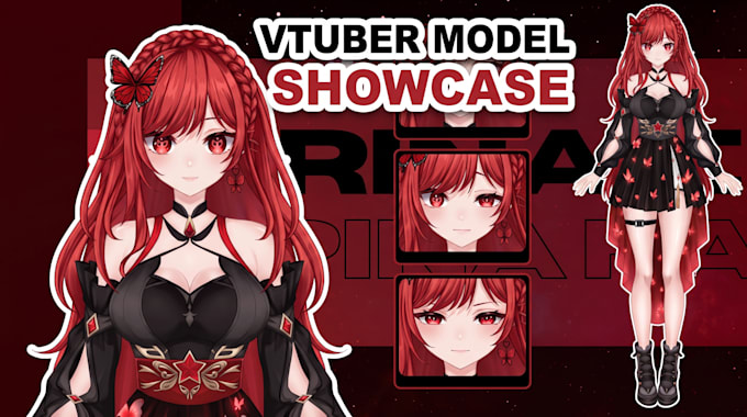 design vtuber model and rigging anime vtuber vtube studio live2d vtuber rigging