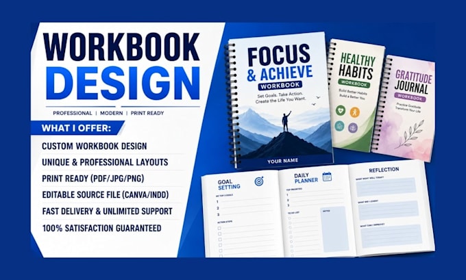 design educational workbook, workbook redesign, canva editable workbook design