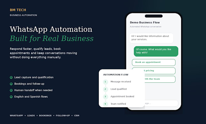 build whatsapp automation and chatbot flows