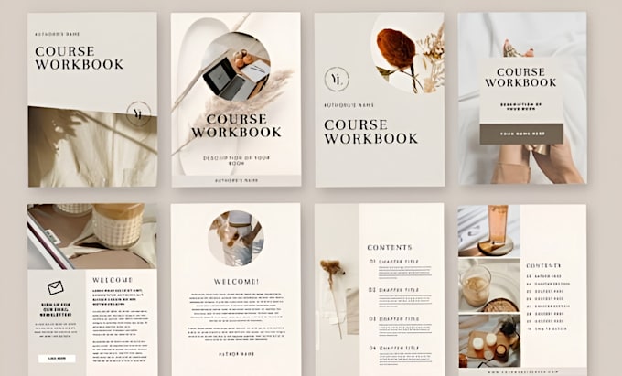 do wookbook design, ebook design, canva workbook, pdf design,lead magnet,journal