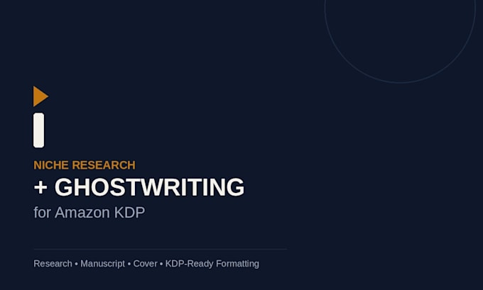 research and ghostwrite a profitable amazon KDP ebook