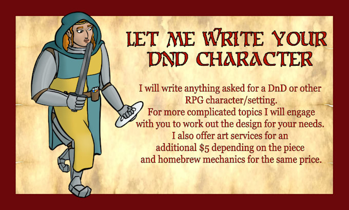 write your dnd lore, backstory, or setting