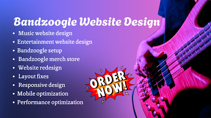 create a bandzoogle merch store and music website
