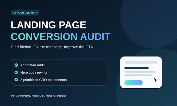 audit and rewrite your landing page to improve conversions
