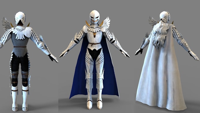 do custom cosplay creation, 3d cosplay model, 3d wearable armor, props, 3d print