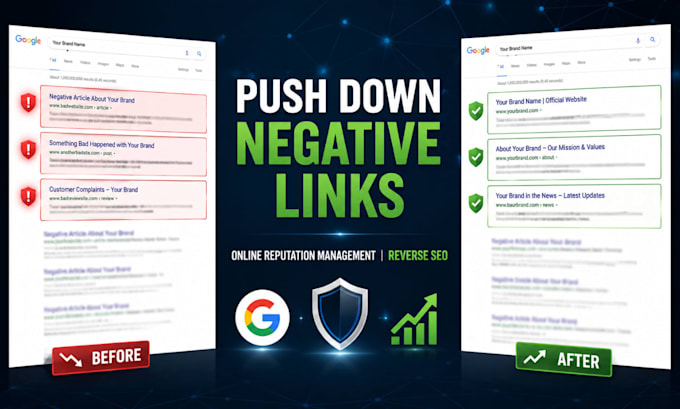 do online reputation management, ORM, reverse SEO to suppress negative links