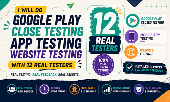 do google play close testing app testing website testing with 12 real testers