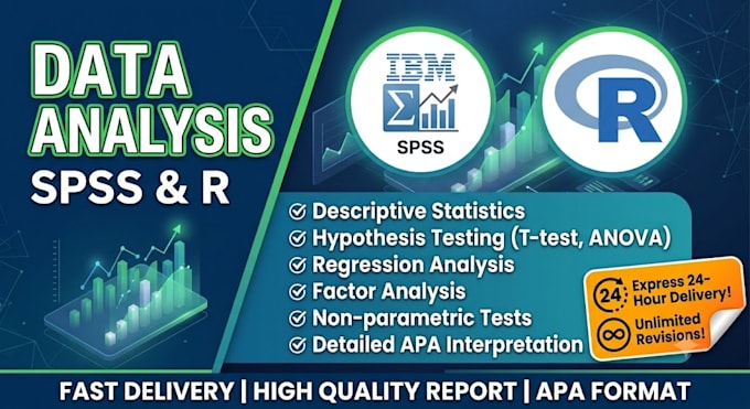 do statistical data analysis in spss and r with interpretation