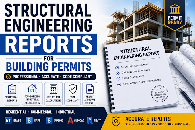 prepare structural engineering reports for building permits