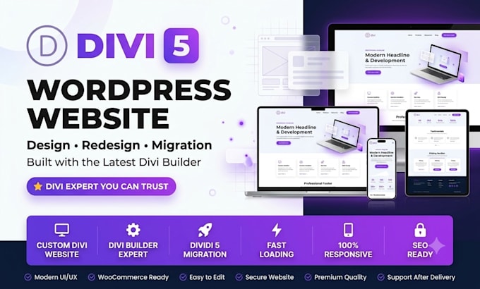 build modern wordpress website using divi 5 divi expert for divi customizationwo
