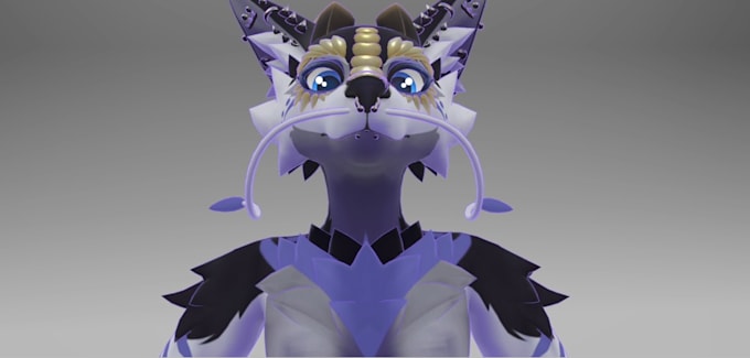 custom furry vtuber vrchat avatar with iphone arkit face tracking for vseeface