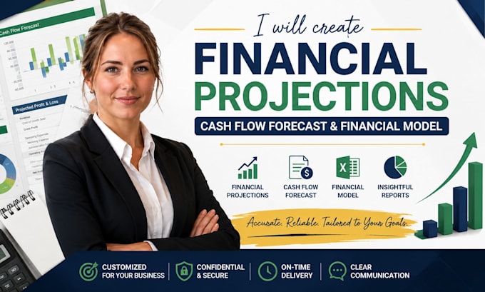 create financial projections, cash flow forecast and financial model