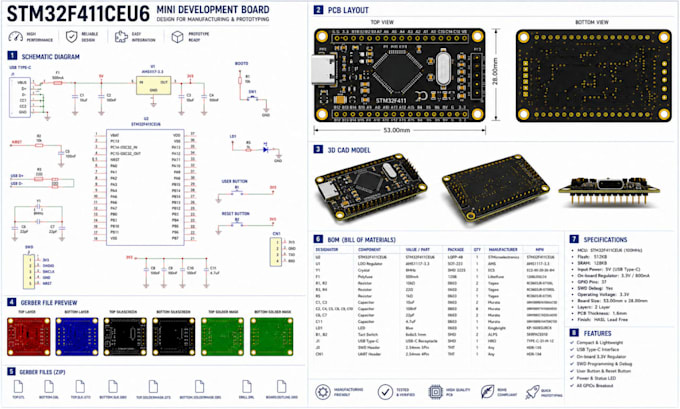 Pcb design schematic layout, electronics and embedded boards, 3d cad ...