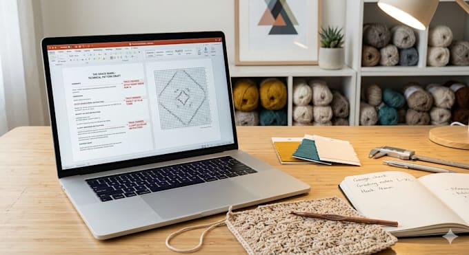 write a professional crochet pattern or do a technical edit