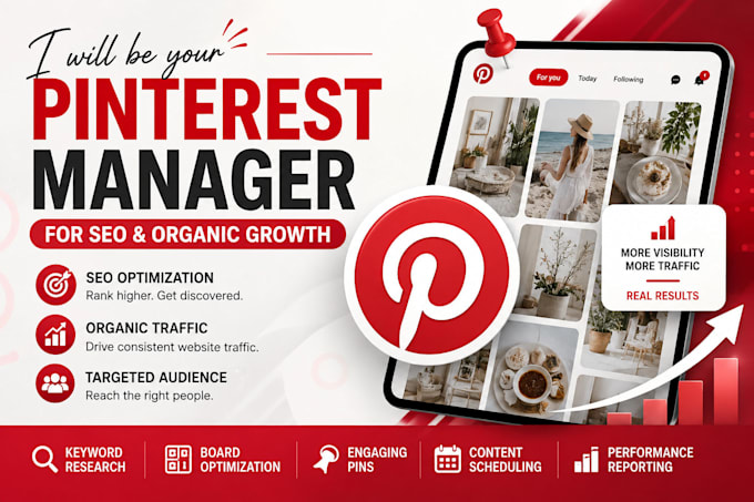 manage your pinterest account with SEO and organic growth