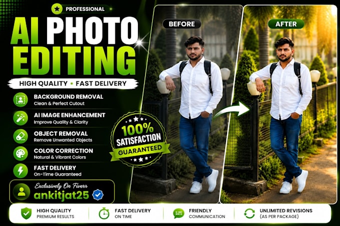 do ai photo editing, background removal and image enhancement