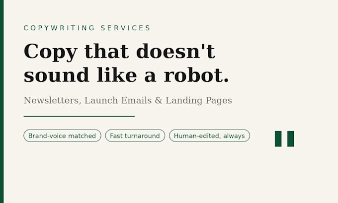 write conversion focused newsletters and landing page copy