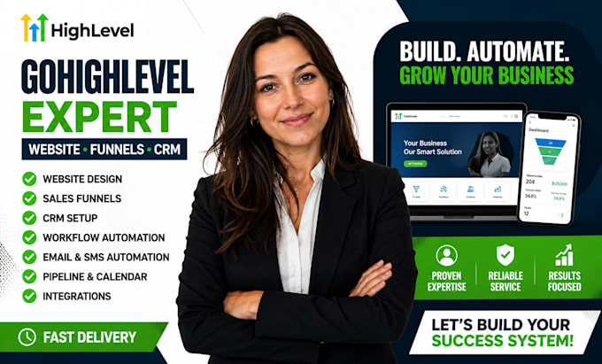 setup gohighlevel website with sales funnel CRM workflow automation