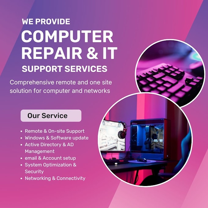 be your desktop support, remote IT support and active directory expert