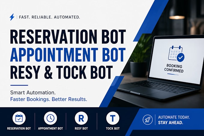 do faster reservation bot, appointment bot, resy and web automation, tock bot