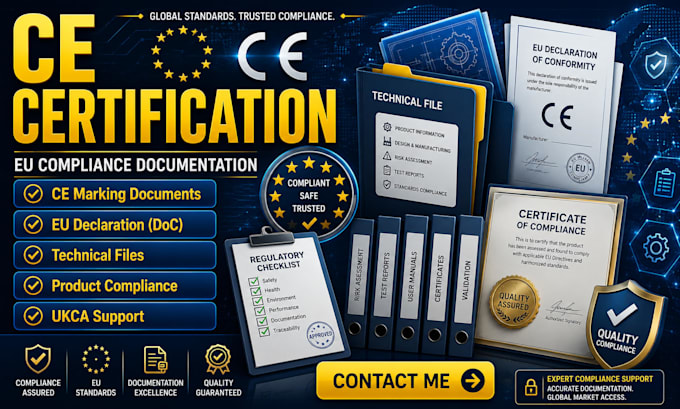 prepare ce certification declaration of conformity and eu compliance documents