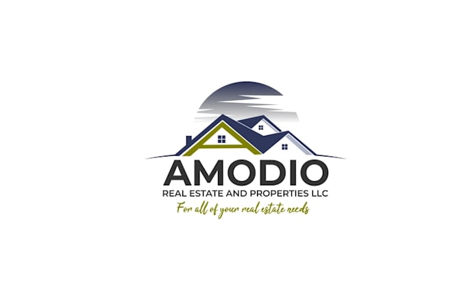 design modern frame house property logo