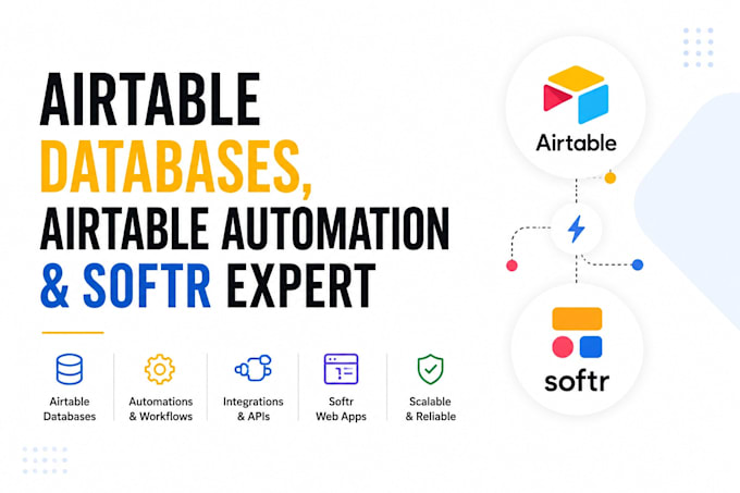 build airtable databases, airtable automation and softr expert