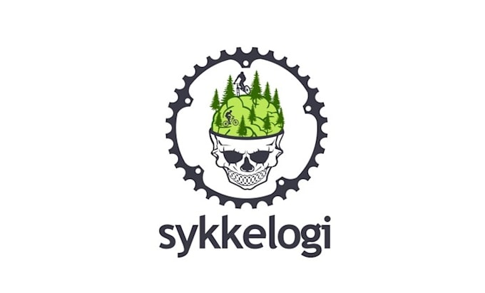 design skull capturing cycle sport logo