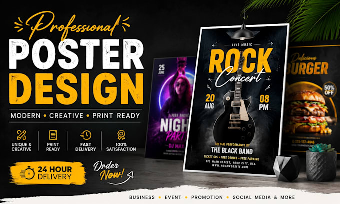 create morden and professional posters design for you work
