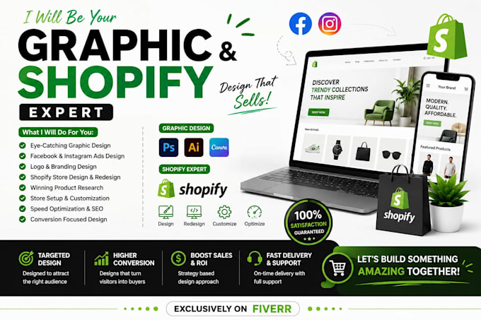 design shopify store and graphics