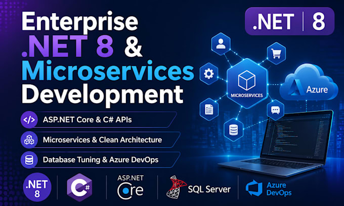 build enterprise net 8 microservices and rest apis