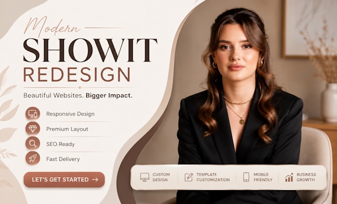 redesign showit website, customize showit template