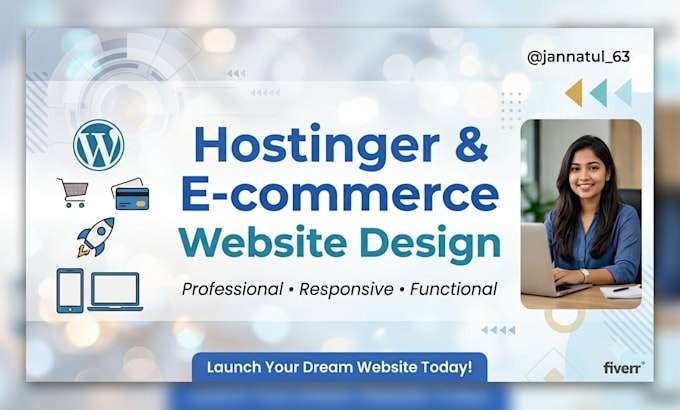 design hostinger ecommerce store and business website